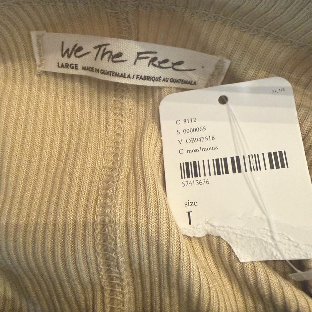 We The Free Perfect Match Longline Cardigan Duster Tan Ribbed Size Large NWT - Picture 5 of 9